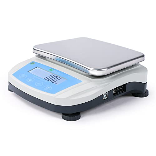 Balance de précision haute technologie RS232 USB 5000 g 0,01 g avec plateau inox durable