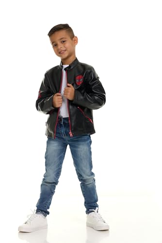 Amazon.com: Marvel Spider-Man Little Boys Faux Leather Moto Jacket