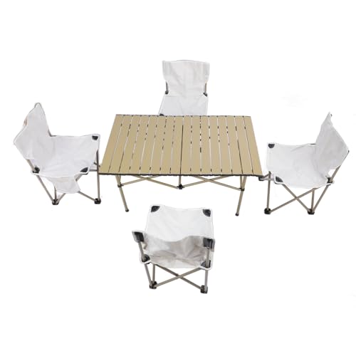 Chaises de Table Pliantes de Camping Matériel Portable Léger Extérieur Pliable - 3