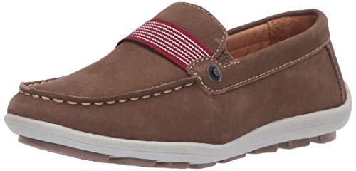 Driver Club USA Unisex-Child Boys/Girls Leather Luxury Fashion Driving Loafer with Grow Grain Detail