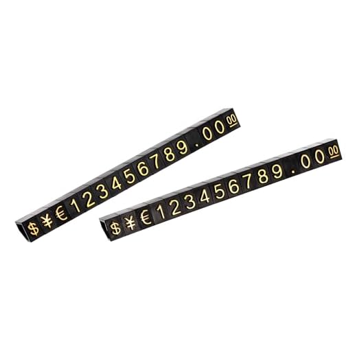 sourcing map Etiquetas de Precio Ajustable Retirable, Mini Cubo de Visualización, Bloque de Etiquetas de Precio Letras y Números Kit para Mostrador Tienda, Dorado Negro 3,3x5,6mm, 16 Juegos