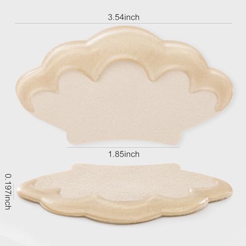 Image of Adhesive Back of Heel Cushion Pads, Heel Grips Inserts for Women Men, Prevent Heel Pain and Improve Shoe Fit, 2PCS-Beige+2PCS-Beige+2PCS-Beige