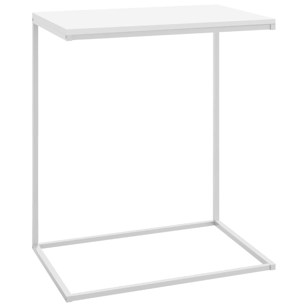 Tavolino bianco, 55 x 35 x 66 cm, in legno di legno, per soggiorno, casa, ufficio