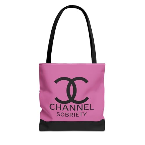 Channel Sobriety Luxury-like High Fashion Fun Humor Motivational Inspired AA NA 12-step Recovery Gift Tote Bag