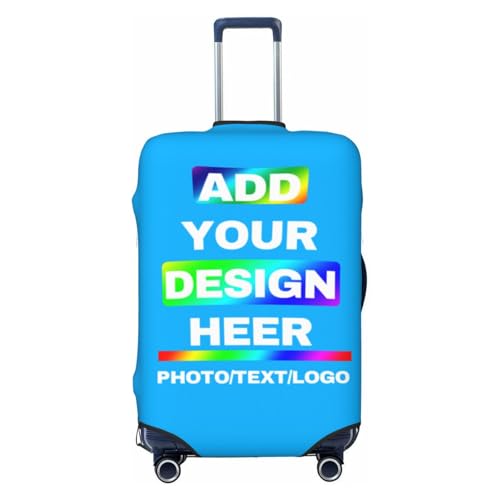 Custom Luggage Cover for 18-32 Inch Suitcase Customized Washable Travel Suitcase Cover Add Your Own Name Photo Text Double-Sided