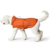Hunter Hunde-Regenmantel Milford, Farbe: orange, ergonomische Passform für optimalen Schutz, individuell verstellbar, Reißverschluss für Geschirrträger, pflegeleicht & waschbar bei 30 °C, Größe: 45