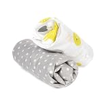 FlyIdeas Set 2 Lenzuola con Angoli per Culla Next to Me 50x83 cm – 100% Cotone Morbide e Traspiranti – Adatte a Culle Co-Sleeping