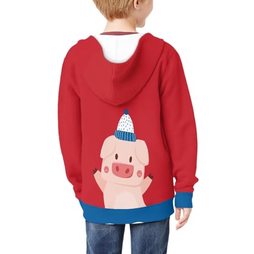 Boys Zip Up Hoodie for Girls Printed Pullover Hooded Sweatshirt Outwear Casual Jacket Sports Coat with Pockets4