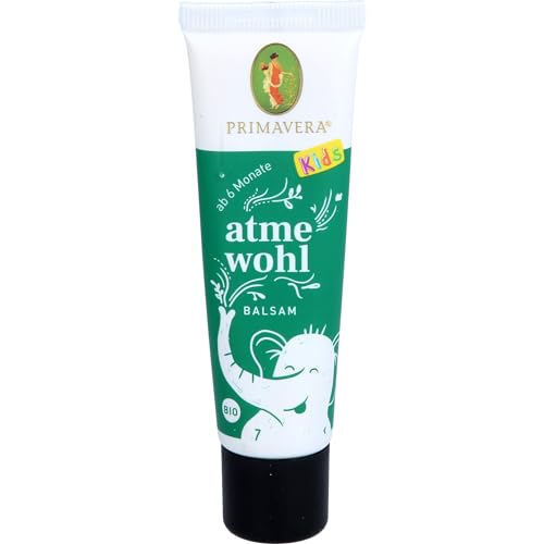 PRIMAVERA Atmewohl Baby & Kinder Balsam bio 30 ml - Thymian, Myrte und Cajeput - Aromatherapie, babymilde ätherische Öle - für Babys ab 6 Monaten
