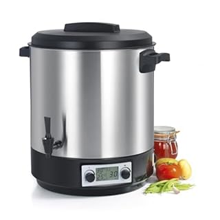 Stérilisateur De Bocaux Électrique Cuve Inox Avec Écran Lcd Robinet Et Minuteur 31l 2000w - STERI PRO INOX XL LCD