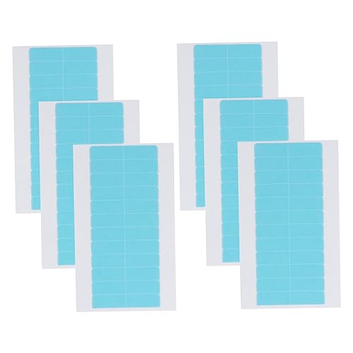 LIFKOME 6Sheets Double Sided Hair Extension Tape Strips Tabs for Wig Adhesive Durable Flexible Non Damaging for Lace Wigs Toupees