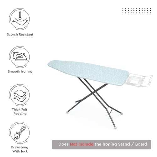Image of Encasa XO Iron Board Covers, X-Large, Laminated Thick Fiber Pad, 135x45 cm