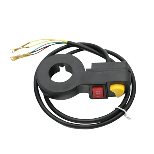 Interrupteur de guidon moto électrique 22mm robuste avec sélecteur 3 vitesses et avertisseur