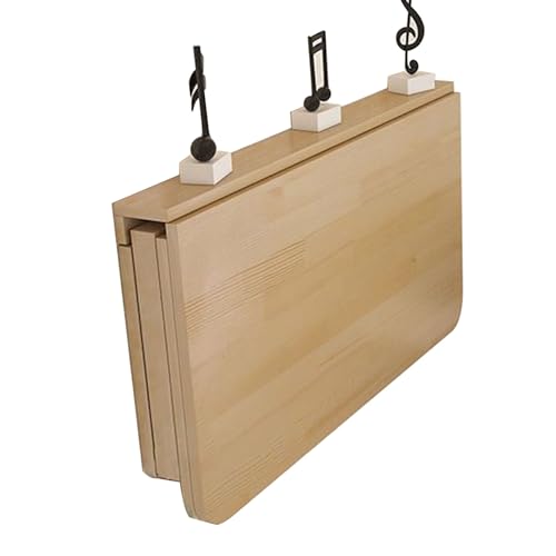 Table à manger pliante bois massif meuble cuisine salon pliable