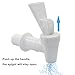 suiwotin 2pcs Replacement Cooler Faucet, Plastic Water Dispenser Tap Set, Water Spigot Spout for Water Beverage Lever, White