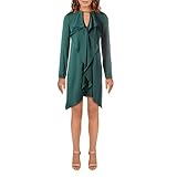 BCBGMAXAZRIA Women's Keyhole Trapeze Dress, Green, Small - Image 2