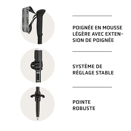 LEKI Skytera Lite : bâton de randonnée ultra-léger en aluminium pour trek - 2