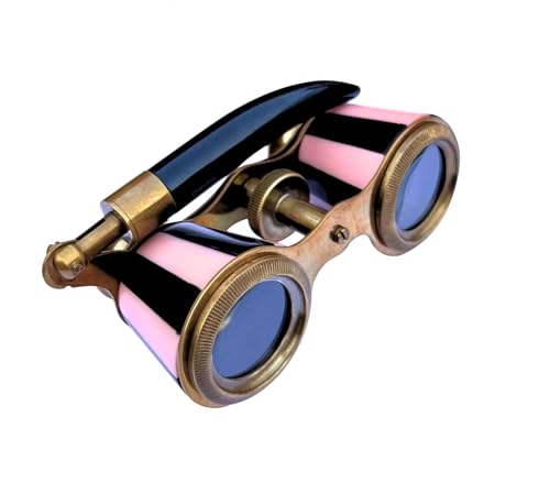 Binoculares vintage para ópera con lentes blancos - Compactos y elegantes miniatura 3