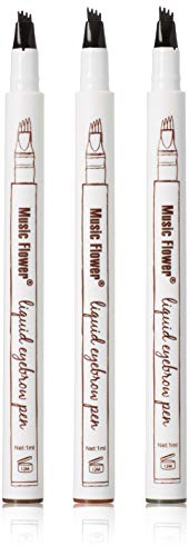 3PACK Eyebrow Tattoo Pen- Waterproof Microblading Eyebrow Pencil with a Micro-Fork Tip Applicator Creates Natural Looking Brows Effortlessly
