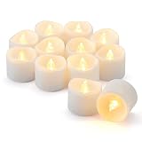 SingTok 12PCS Candles Battery Operated with Timer Realistic Electric Fake Candle Flickering Flameles