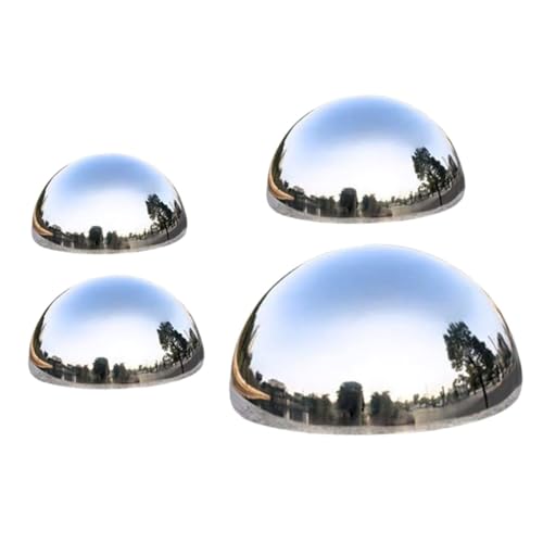 POPETPOP Garden Hemisphere Balls 4pcs Gazing Balls Mirror Spheres Outdoor Garden Decor