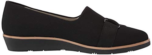 Image of Aerosoles - Women's Side View Shoe - Essential Black Wedge with Memory Foam Footbed