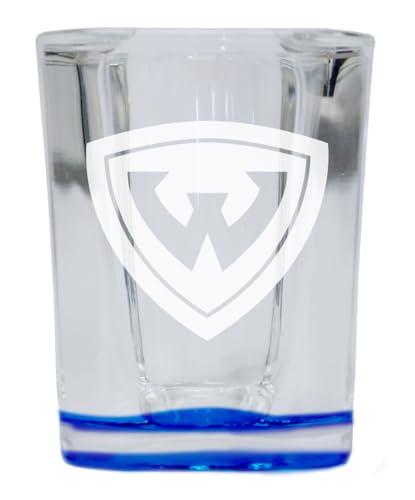 Vaso de shot cuadrado con base azul 2 oz 2 unidades