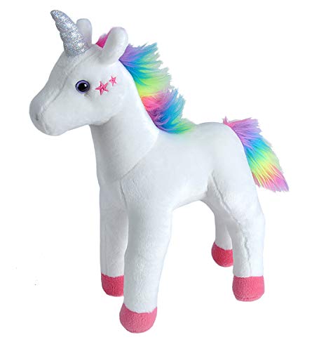 Wild Republic 23256 Cuddly, Fleecy Plushed Unicorn, Cuddlekins Soft Toy, Stars, White, 30 cm