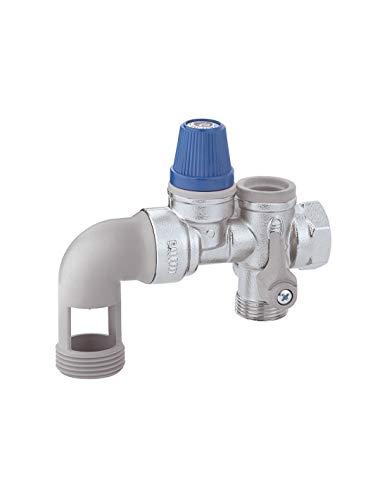 DIPRA - Groupe de Sécurité Coudé 20/27 – Pour Chauffe-Eau Électrique Horizontal – Anticalcaire – Siège Inox – Certifié NF