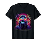 Photo Gallery divertente gorilla retro vaporwave estetica amante degli animali maglietta Photo Gallery divertente gorilla retro vaporwave estetica amante degli animali maglietta