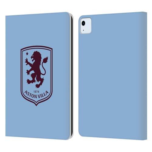 Licenza Ufficiale Aston Villa Football Club Blu Design con Stemma 2024 Custodia Cover pelle a Portafoglio Compatibile con Apple iPad Air 11