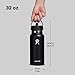 Hydro Flask Water Bottle - Insulated Stainless Steel - Wide Straw Lid, Non Spill, Leakproof in 32 Oz Black