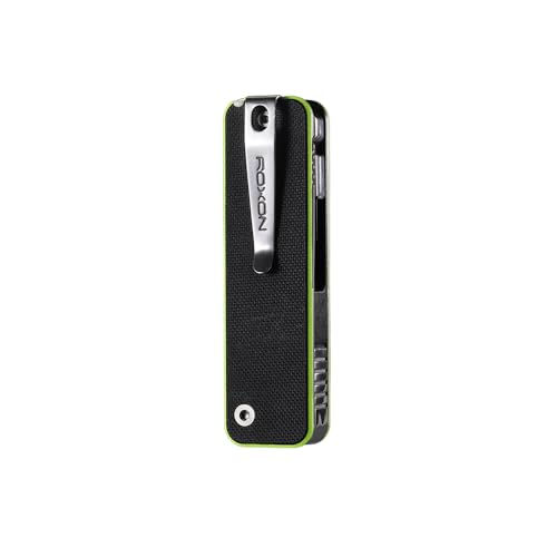 Image of ROXON S503G 9 in 1 Mini Multi Tool EDC Pocket Knife Multitool with G10 Handle,Scissors,Screwdriver,Threader,Awl, Flat Screwdriver,Ruler,Tweezers for Outdoors Fishing Camping,Gifts for Men (Neon Edge)