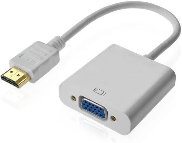 VYAR HDMI to VGA Converter Adapter Cable with Audio (White)