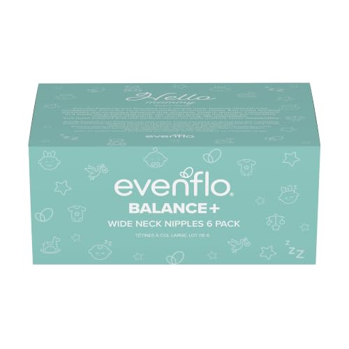 Image of Evenflo Feeding Piece of 6 Balance Plus Wide Neck Nipples for The Balance Plus Wide Neck Baby Bottles, 0 Months and Up