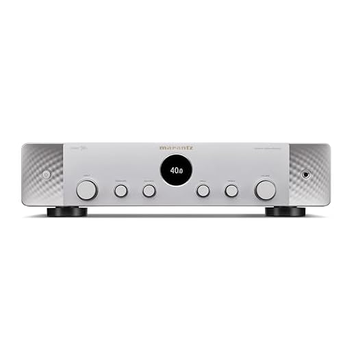Marantz Stereo 70s Verstärker HiFi Stereo, 2.2-Kanal HiFi Verstärker, 75 W/Kanal, 6 HDMI Eingänge, 8K, HEOS, Bluetooth, WLAN, AirPlay 2, Dolby TrueHD, Alexa kompatibel, Silber