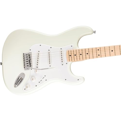 Image of Fender Squier Sonic Stratocaster - Arctic White Bundle with Tuner, Strap, Picks, and Austin Bazaar Instructional Video