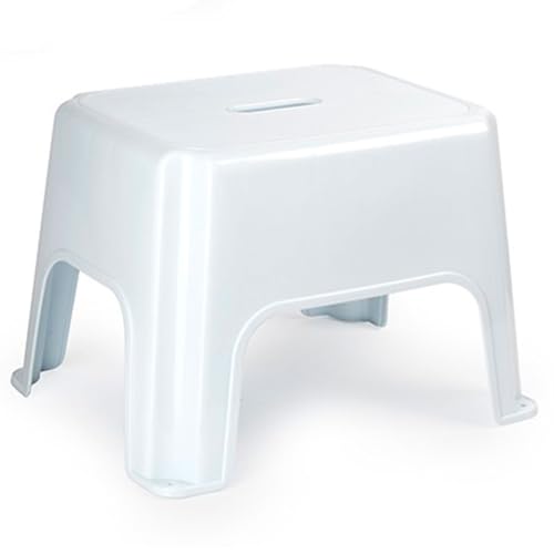 Acan Tradineur - Tabouret rectangulaire en plastique, modèle Pocket, assise antidérapante, 31,5 x 23,5 cm, marchepied, marchepied léger, salle de bain, fabriqué en...