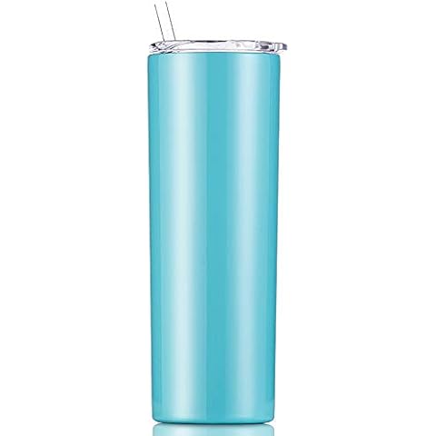 Gteller Taza Térmica de Acero Inoxidable al Vacío de Doble Pared con Paja y Tapa, 20 oz Cover