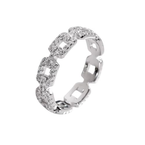 Image of KOICCVQQ Fashion Full Diamond Covering Ring Aristocrat Charming Temperament Exquisite Shiny Ring Boho African Faux Jewelry Tourist Souvenir Simulated Compressed Water Drill Ring Trinket Size 8