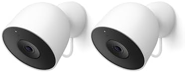 Google Nest Cam Outdoor (Wired, 2nd gen) - 2K Video and Gemini - 2-Pack