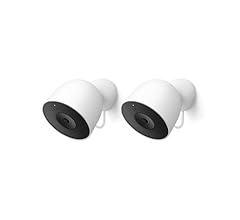 Google Nest Cam Outdoor (Wired, 2nd gen) - 2K Video and Gemini - 2-Pack