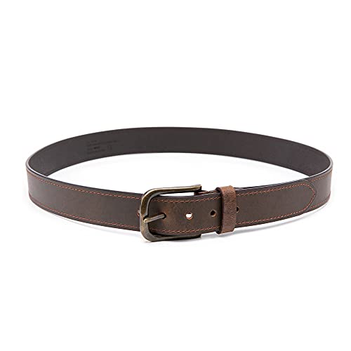 Fabio Valenti Men's Casual Jean Leather Belt 1 1/2” Wide 4MM Thick Alloy Prong Buckle Work Dress Belt for Men…3