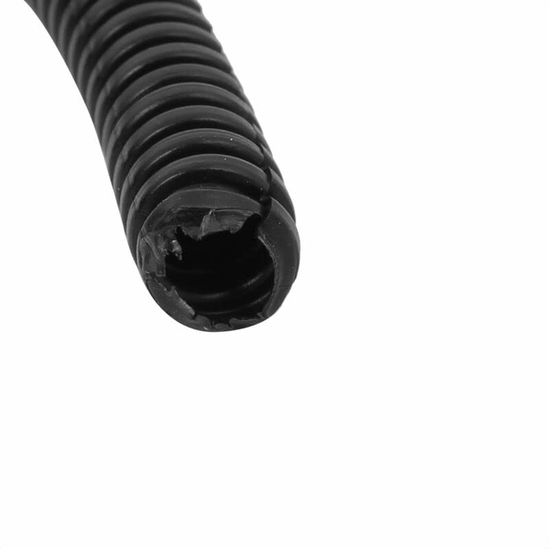 Tool parts 2 M 18 x 21 Mm Plastic Split Corrugated Conduit Tube for Garden - Office Black
