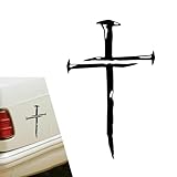Qurbuns Car Cross Nail Sticker, Body Cross Nails Sign Decals, Removable Vinyl...