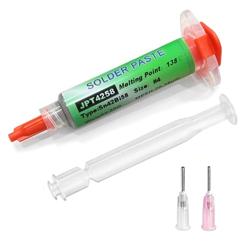 Bleifreies Lötpaste 20g Sn42 Bi58 Spritzenlötpaste Flussmittel No-Clean Niedrige Temperatur 138 Lötpaste Solder Paste Lötflussmittel-Zinnpaste für BGA SMD PCB LED Handy-Lötungen
