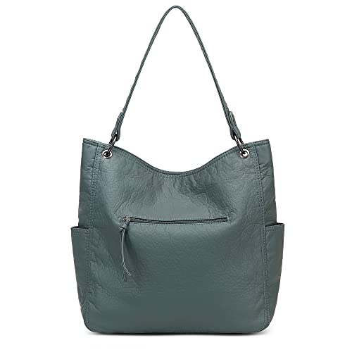 Montana West Hobo Purse For Women 2Pcs Handbag Set Shoulder Bag Soft Washed Leather Top Handle Satchel With Wallet Mwc2-115Jean #TOP29