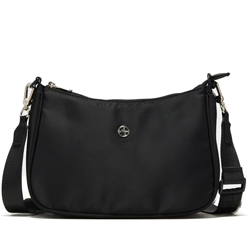 Pander Lightweight Nylon Day Sling with Adjustable Removable Strap Compact Everyday Carry Organizer Black