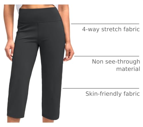 Image of G Gradual Capri Pants for Women High Waist Workout Yoga Pants with Pockets Tummy Control Leggings Crop Straight