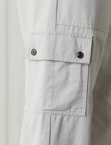 Image of Amazon Brand - Symbol Men Relaxed Fit Cargo Trouser (Semi Elasticated Waistband | 100% Cotton | Pants)